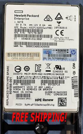 Hscp1920s5xnfmri Hpe 787178-003 2.5 In Ssd 1.92tb 1.92 Tb P/n 787178 12 Gb/s Mlc 2-2021