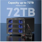 9-BAY Nvme Hard Drive Enclosure, 72TB Storage. Fixed Price $307.89.