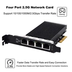 Pcie Intel I226 2.5GBPS 4-PORT Network Adapter Card For Gaming Server. Fixed Price $64.79.