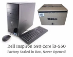Dell Inspiron 580 Core I3-550 3.2GHZ 6GB Ram 1TB Hdd Win 7 New Sealed Nos. Fixed Price $349.95.