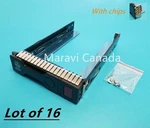 Lot 16: Genuine Hp 3.5" Hdd Tray Caddy, DL380 DL360 G8 G9 651314-001 651320-001. Fixed Price $122.76.